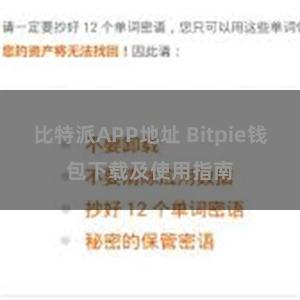 比特派APP地址 Bitpie钱包下载及使用指南