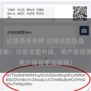 比特派多币种 比特派钱包最新版本更新：功能全面升级，用户体验更加顺畅！
